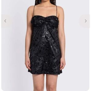 Ganni Shimmering Black Sequin Attire